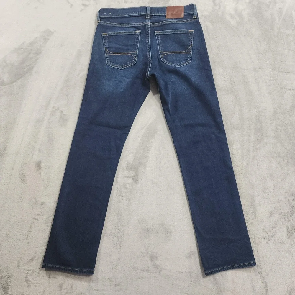 Hollister Jeans Mens 30x32 Blue Slim Straight Epic Flex Stretch Denim Casual